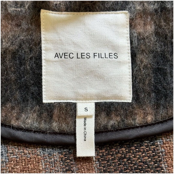 Avec Les Filles Longline Plaid Fuzzy Shacket S - Picture 10 of 16